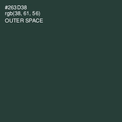 #263D38 - Outer Space Color Image